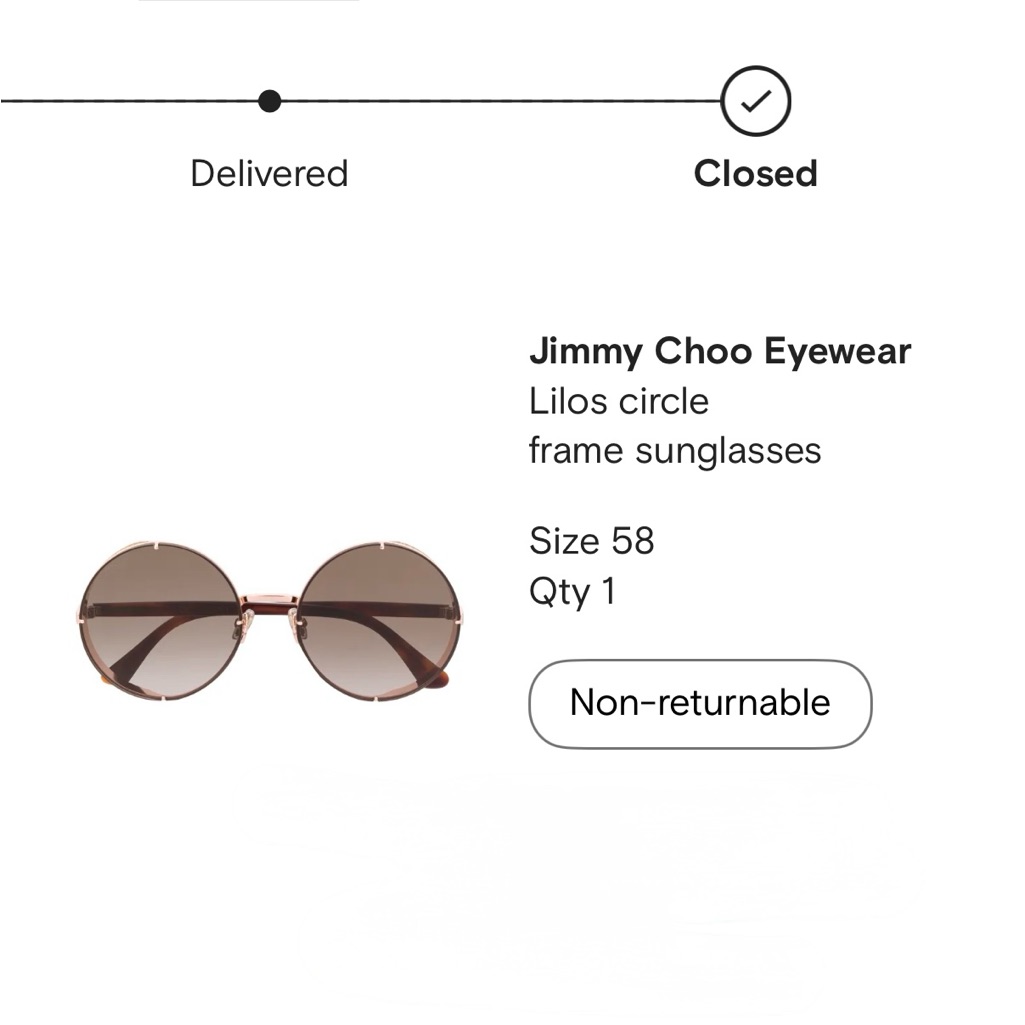 Jimmy Choo Rose Gold Circle Sunglasses